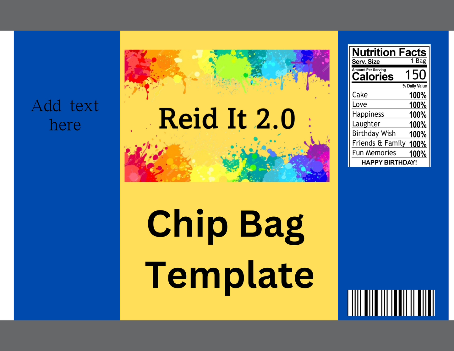 Editable Party Favor Templates - For Use in CANVA